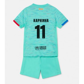 Barcelona Raphinha Belloli #11 Rezervni Dres za Dječji 2023-24 Kratak Rukavima (+ kratke hlače)